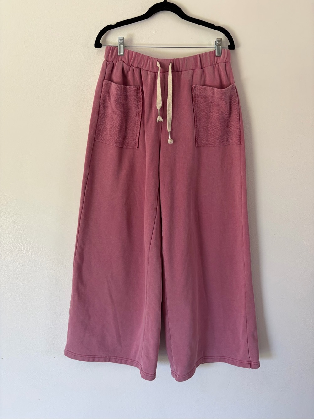 POL Wide-Leg Drawstring Pants in Dusty Rose